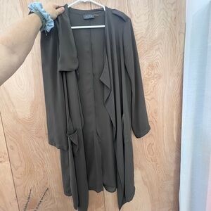 ASTR minimalist olive duster